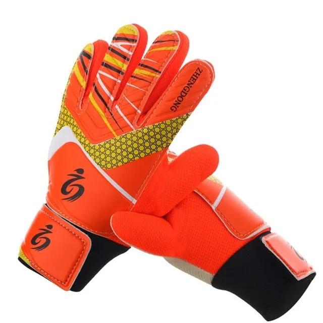 Kids Football Soccer Goalkeeper Anti-Slip Training Gloves Breathable Gloves with Leg Guard Protector Team Sports