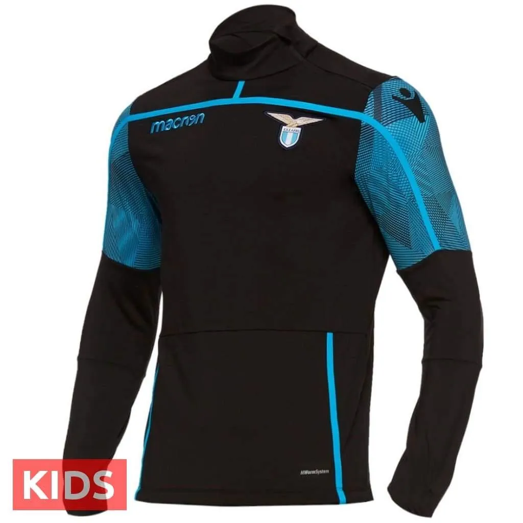 Kids - SS Lazio black training technical soccer tracksuit 2018/19 - Macron