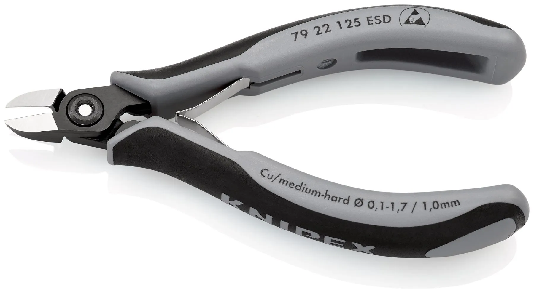 KNIPEX Precision Electronics Side Cutter Cutting Pliers ESD 125mm Multi Component Grips 79 22 125 ESD