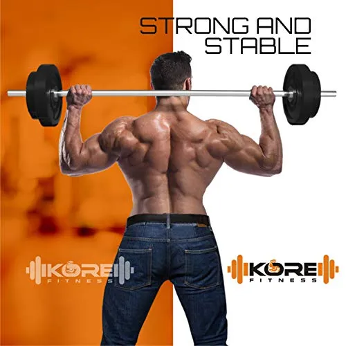 Kore PVC 30 Kg Home Gym Set With One 4 Ft Plain Rod And One Pair Dumbbell Rods, Multicolour