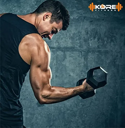 Kore PVC DM-2kg-Combo 161 Dumbbells Set and Fitness Kit for Men and Women Whole Body Workout