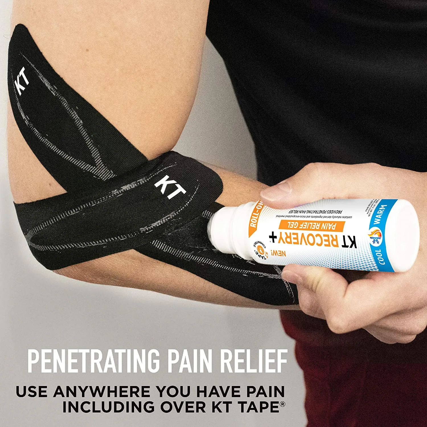 KT Tape Recovery  Pain Relief Cool/Warm Gel Roll-on 3oz