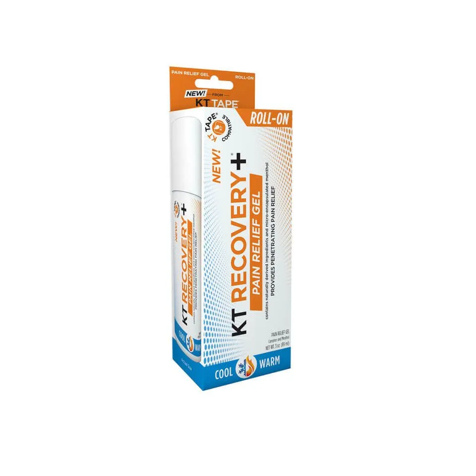 KT Tape Recovery  Pain Relief Cool/Warm Gel Roll-on 3oz