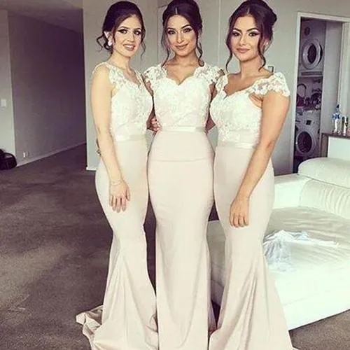 Lace Mermaid Off Shoulder Sweetheart Bridesmaid Dresses, Wedding Party Dress, MB185