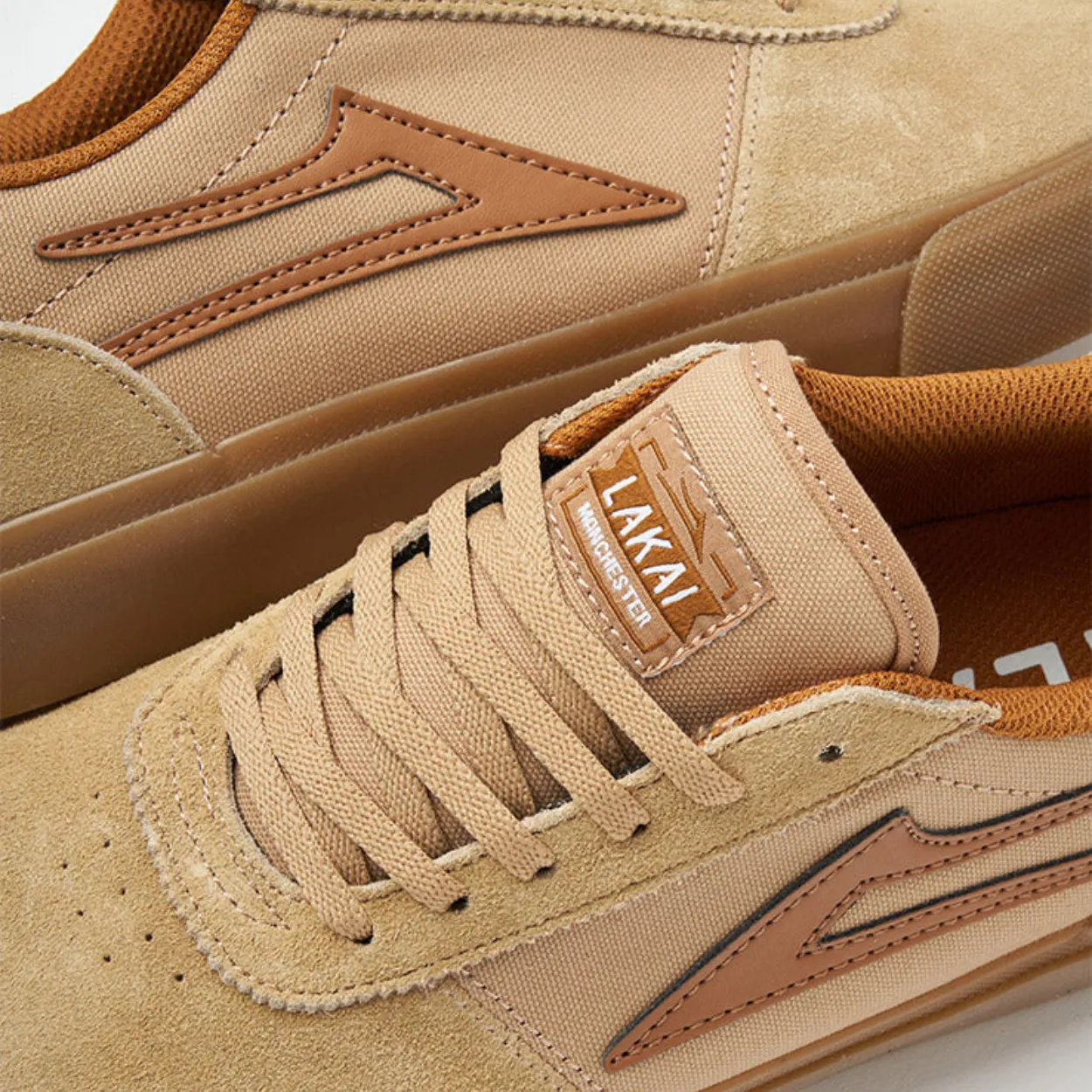 Lakai Manchester Leather Skate Shoes | Tan & Gum