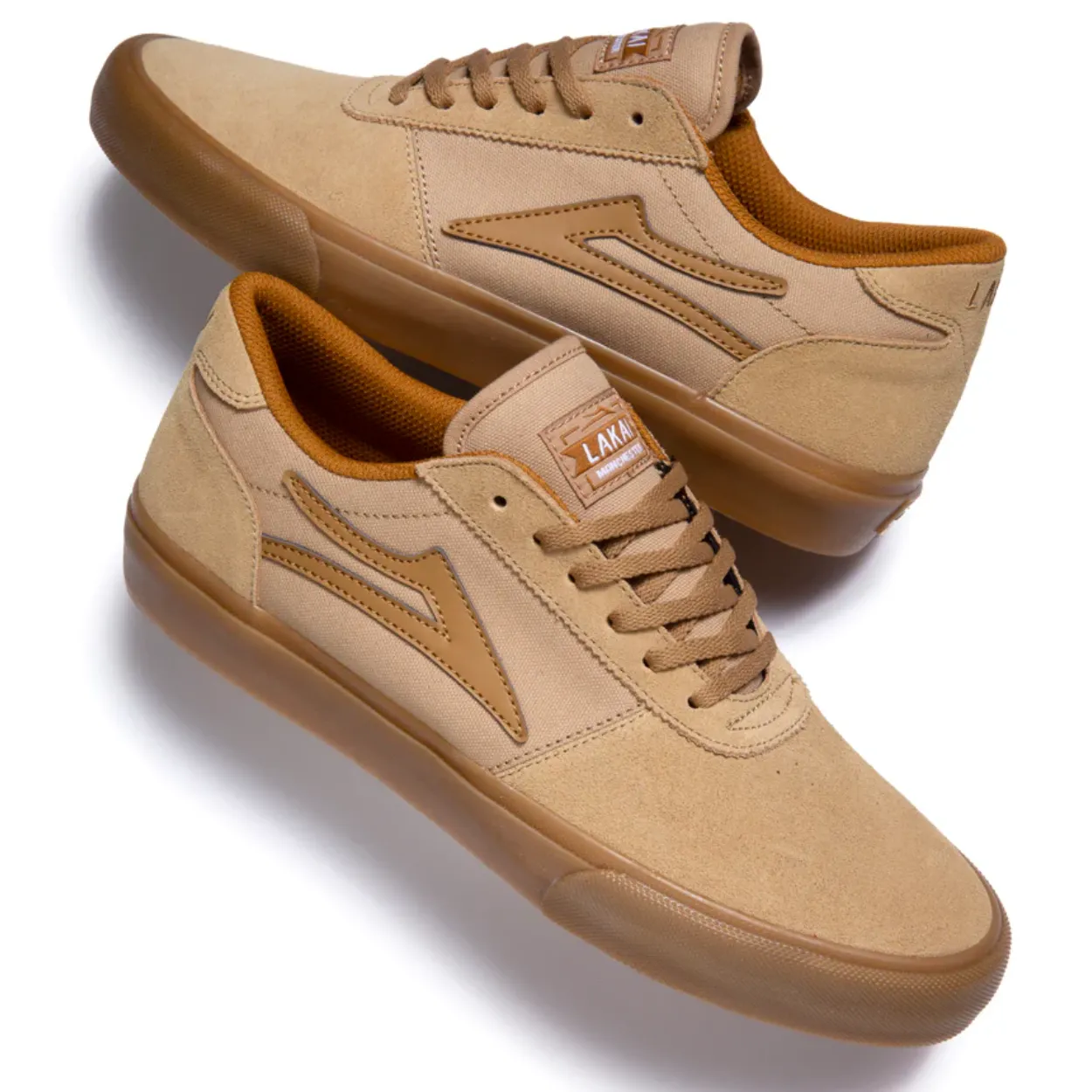 Lakai Manchester Leather Skate Shoes | Tan & Gum