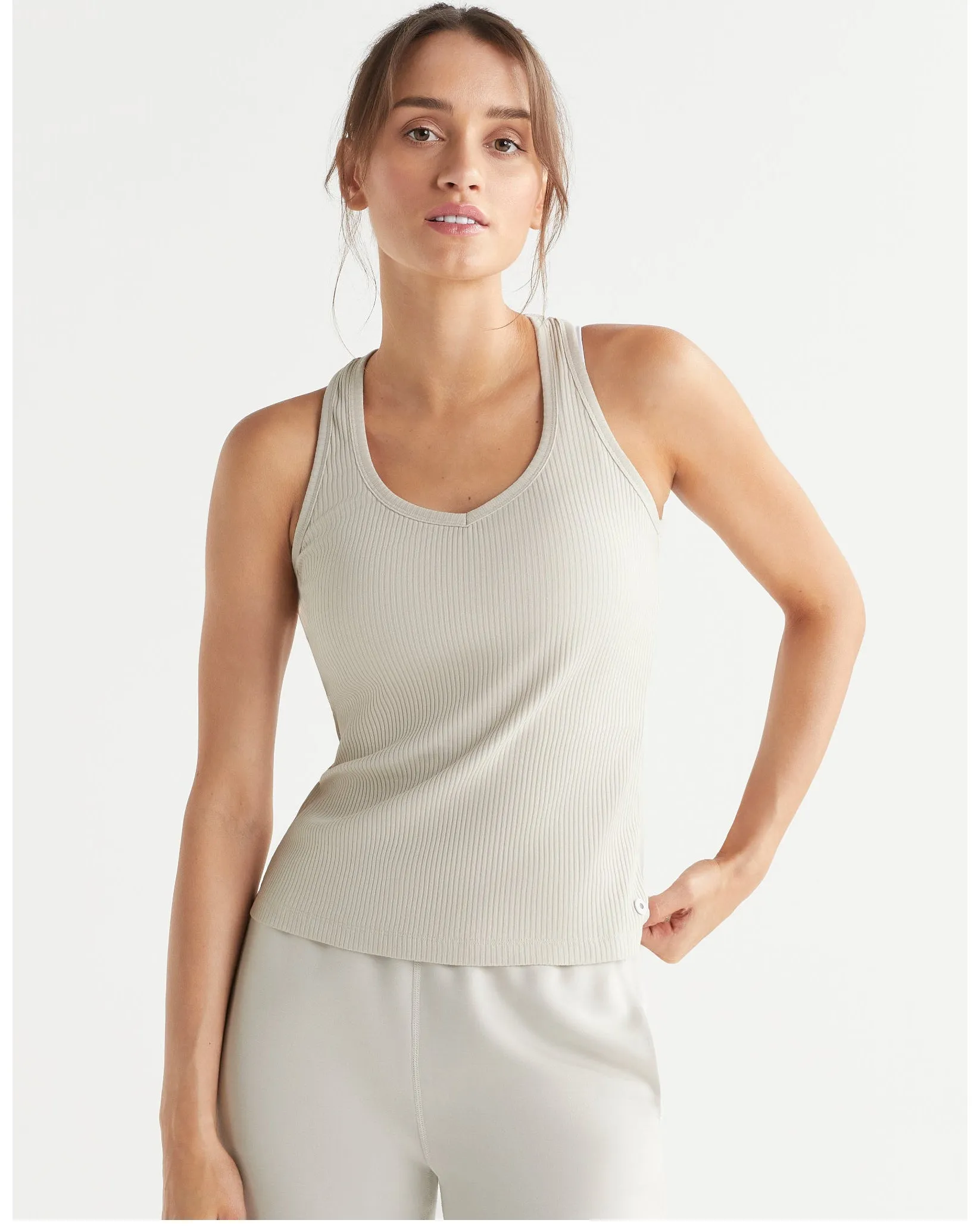 Lilybod Leera Long Rib Tank - Sand