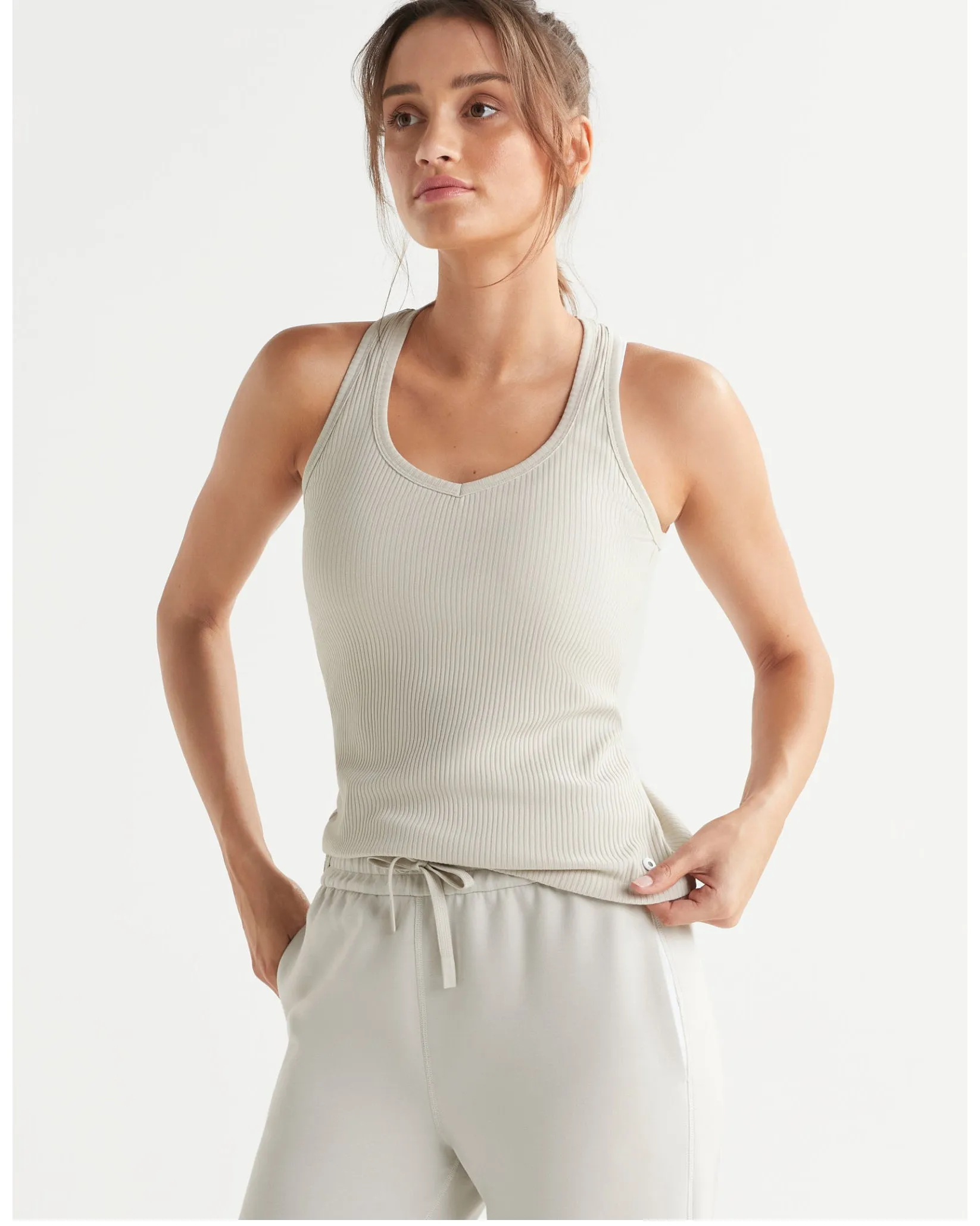 Lilybod Leera Long Rib Tank - Sand
