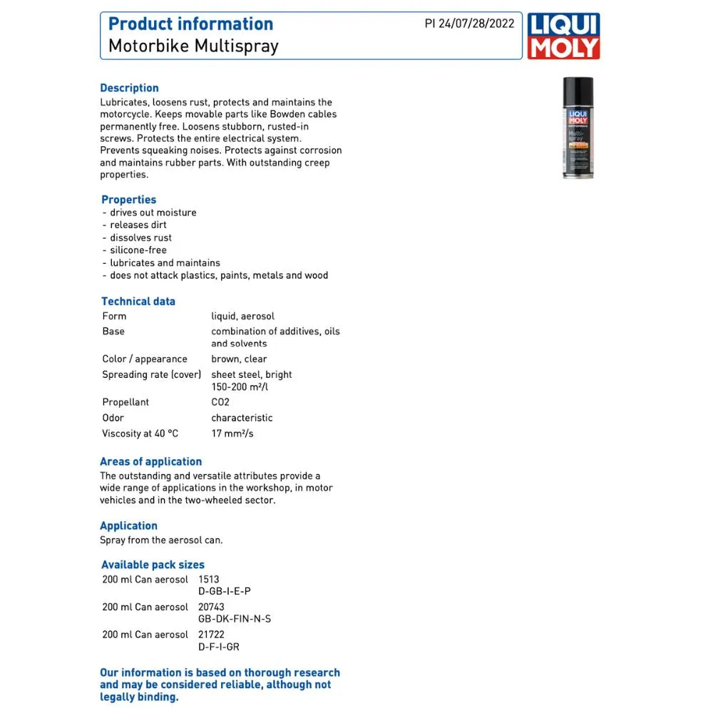 Liqui Moly Motorbike Multi Spray