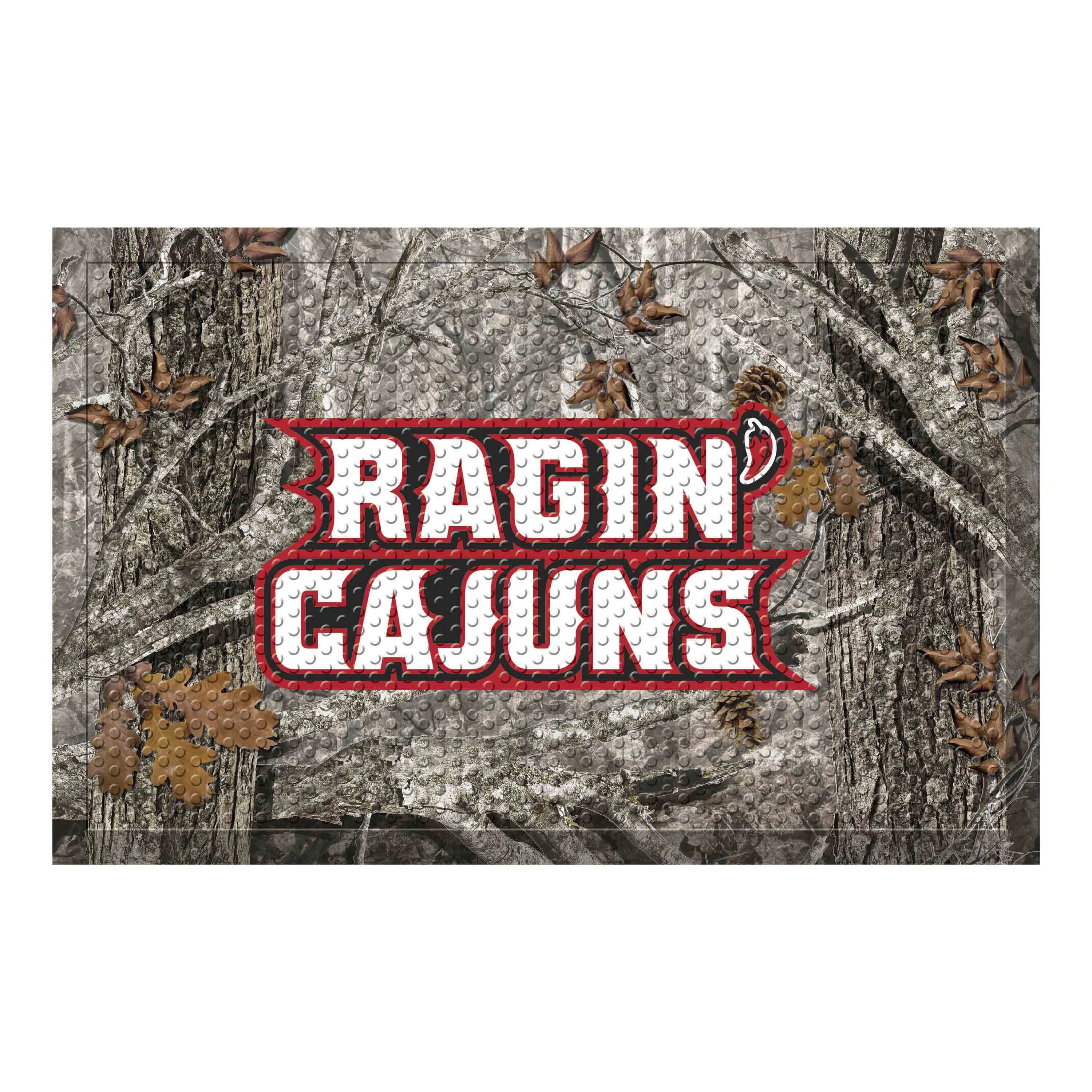 Louisiana-Lafayette Camo Scraper Mat