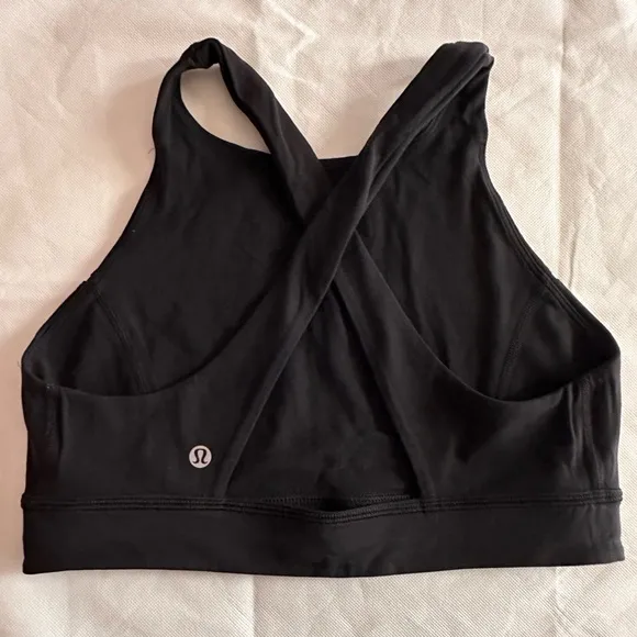 Lululemon Black Yoga sports Bra High Neck size 8