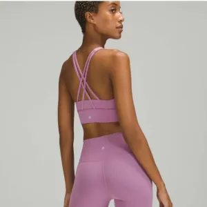 Lululemon Energy High Neck Sport Bra In Jubilee pink/purple