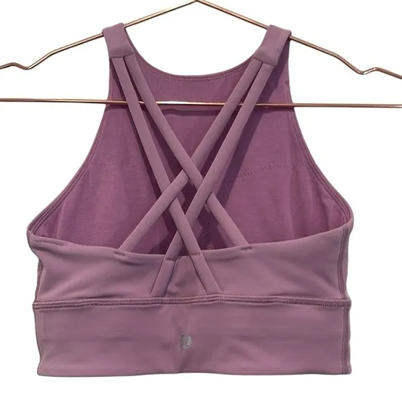 Lululemon Energy High Neck Sport Bra In Jubilee pink/purple