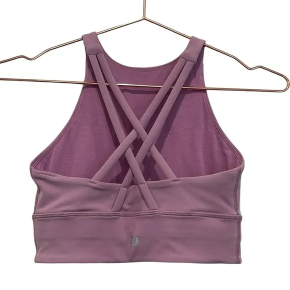 Lululemon Energy High Neck Sport Bra In Jubilee pink/purple