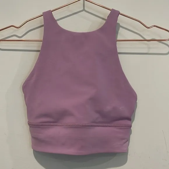 Lululemon Energy High Neck Sport Bra In Jubilee pink/purple
