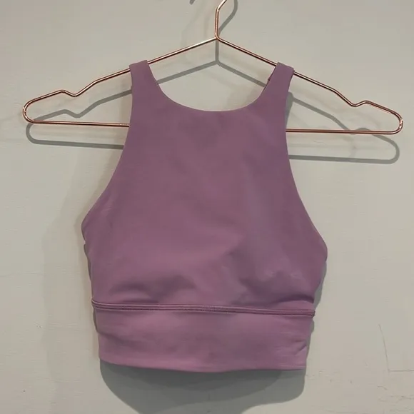 Lululemon Energy High Neck Sport Bra In Jubilee pink/purple