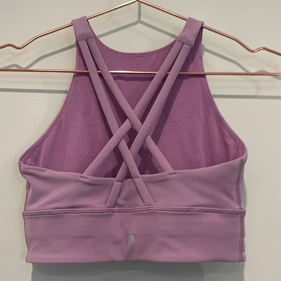 Lululemon Energy High Neck Sport Bra In Jubilee pink/purple