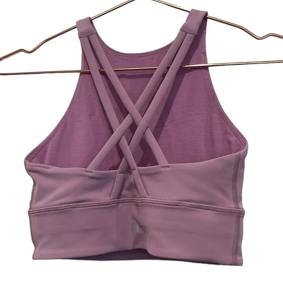 Lululemon Energy High Neck Sport Bra In Jubilee pink/purple