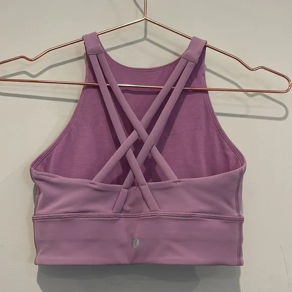 Lululemon Energy High Neck Sport Bra In Jubilee pink/purple