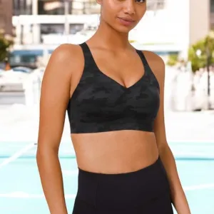 Lululemon Enlite Bra Weave Heritage 365 Camo Mini Deep Coal Multi Sz 38DD
