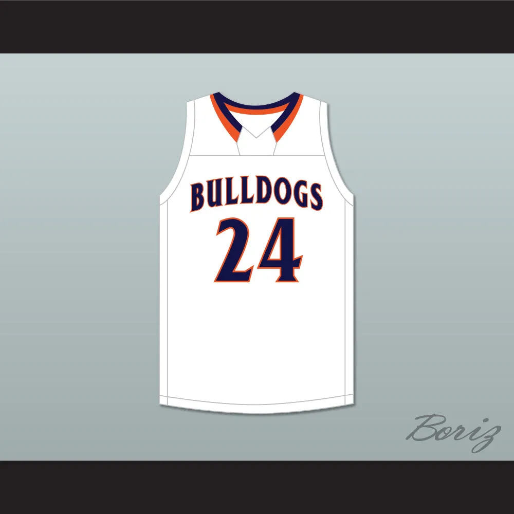 Mark Williams 24 Norfolk Academy Bulldogs White Basketball Jersey 1