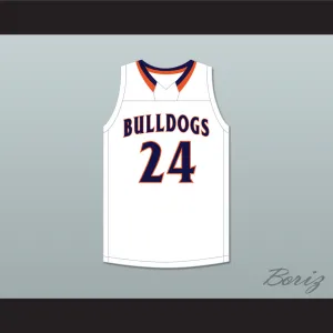 Mark Williams 24 Norfolk Academy Bulldogs White Basketball Jersey 1