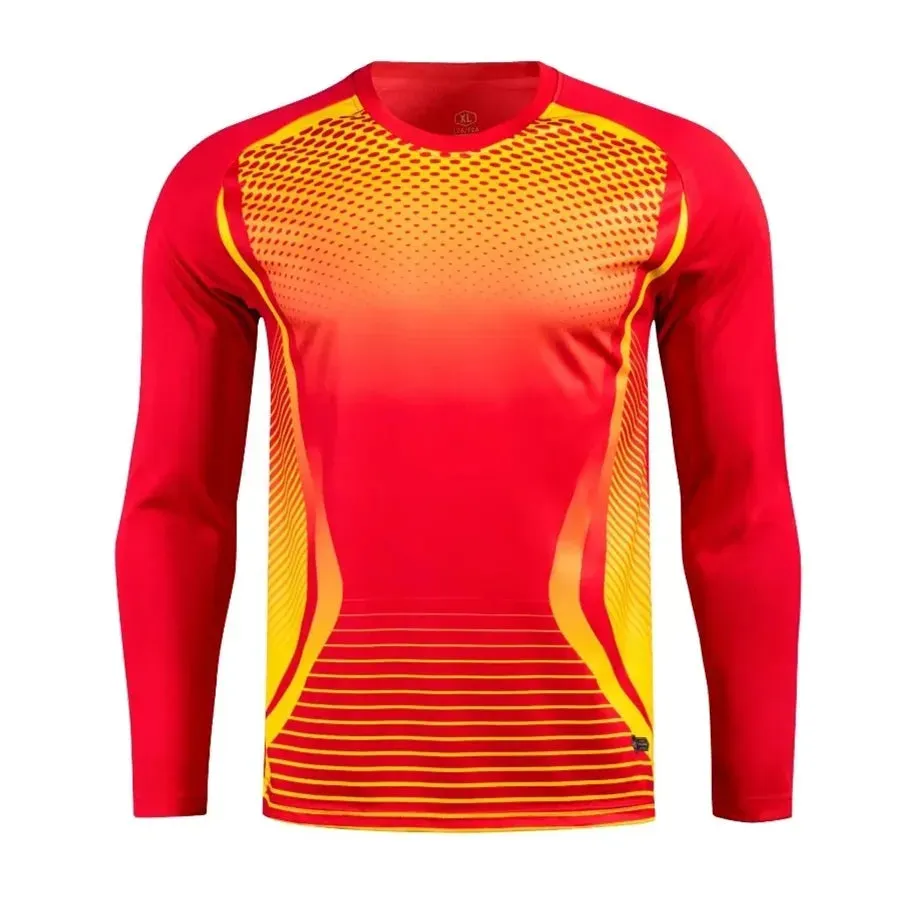Men Soccer Goalkeeper Jerseys Tops Survetement Football Goalie Keeper Jersey Rugby Shirts Sport Kit Elbow Protector Custom Print