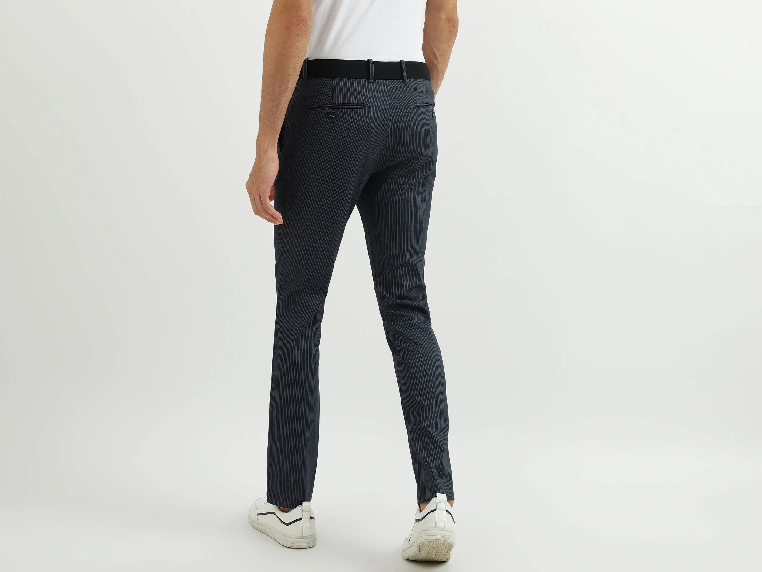 Men Stripe Slim Fit Trouser