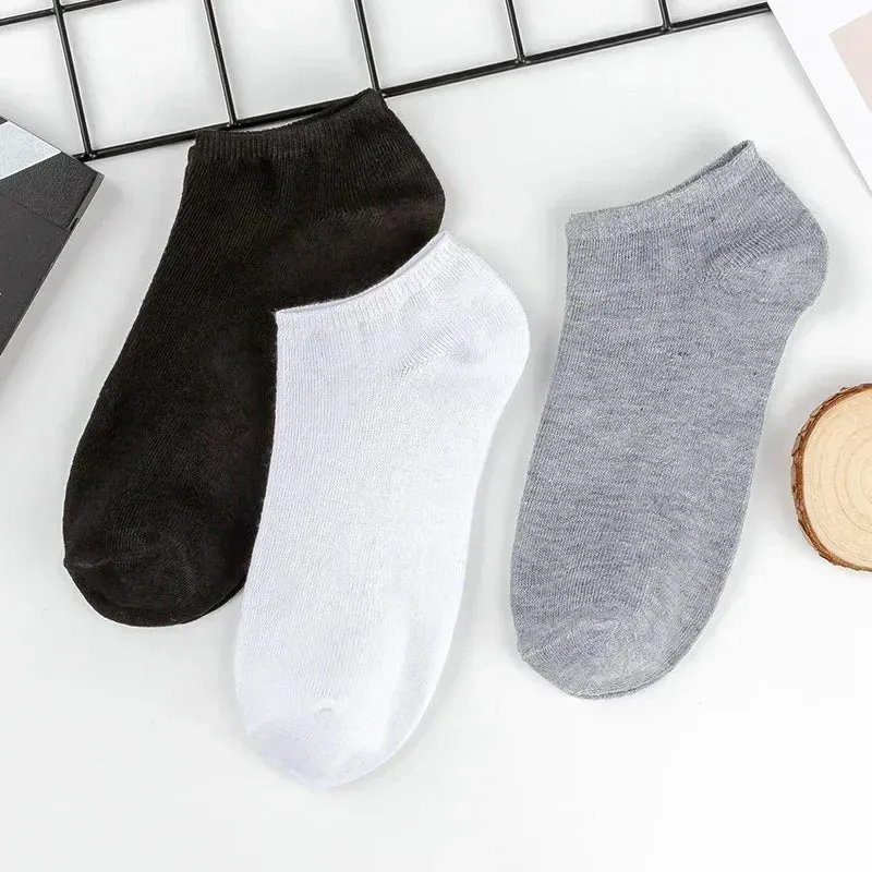Men's Ankle Socks  Pcs Solid Color Invisible Cotton