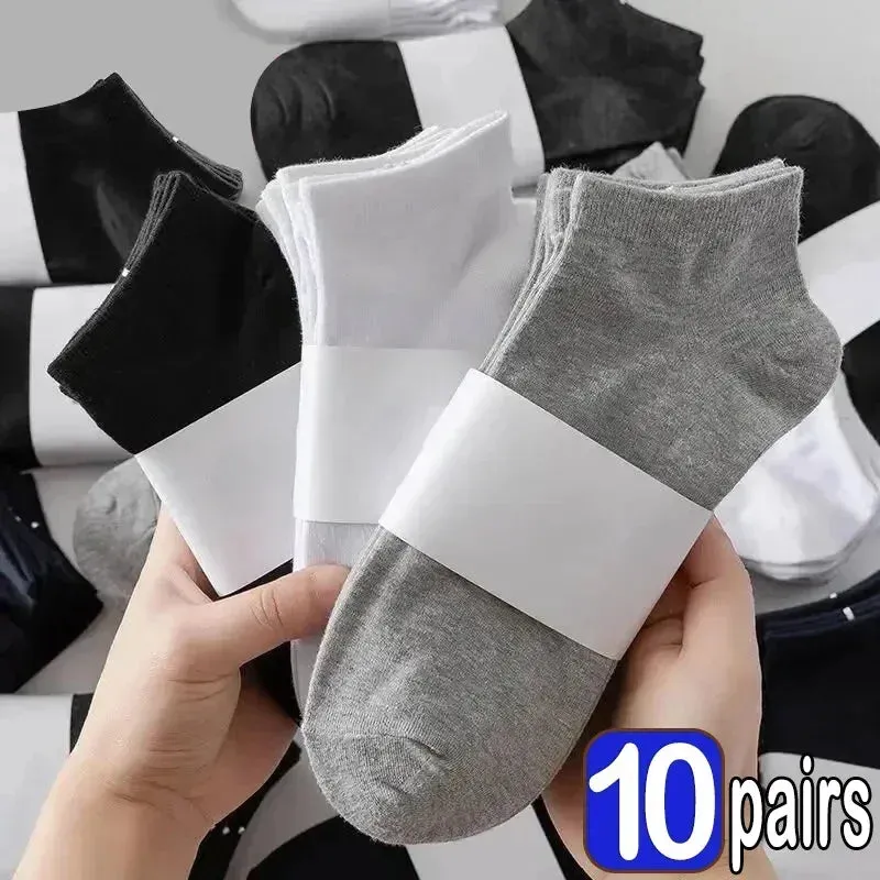 Men's Ankle Socks  Pcs Solid Color Invisible Cotton