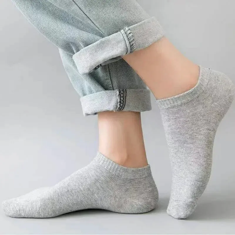 Men's Ankle Socks  Pcs Solid Color Invisible Cotton