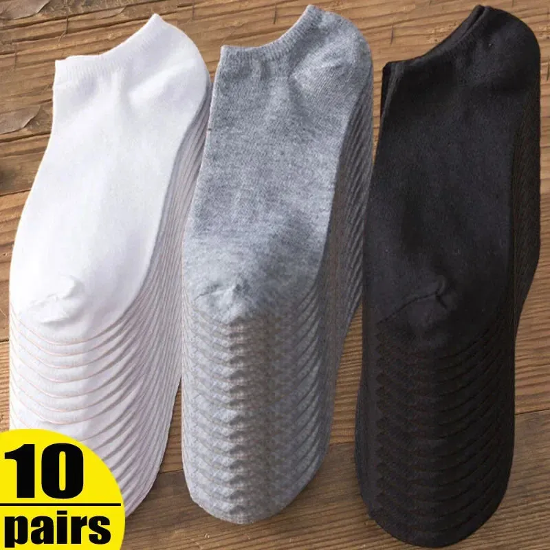 Men's Ankle Socks  Pcs Solid Color Invisible Cotton