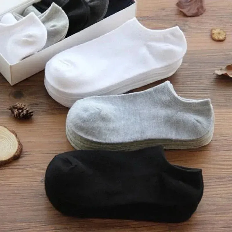Men's Ankle Socks  Pcs Solid Color Invisible Cotton
