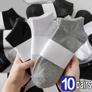 Men's Ankle Socks  Pcs Solid Color Invisible Cotton