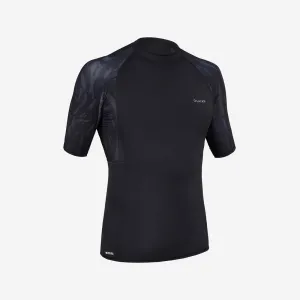 Men’s short-sleeved UV-protection surfing T-Shirt - 500 Black Beast
