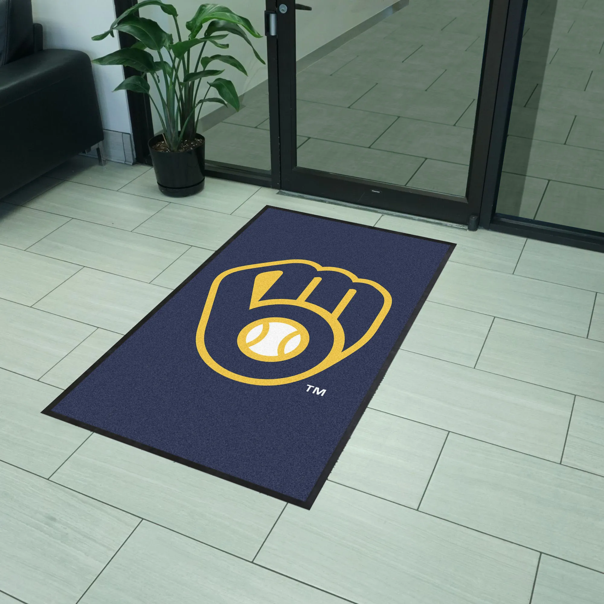 MLB - Milwaukee Brewers 3X5 Logo Mat - Portrait