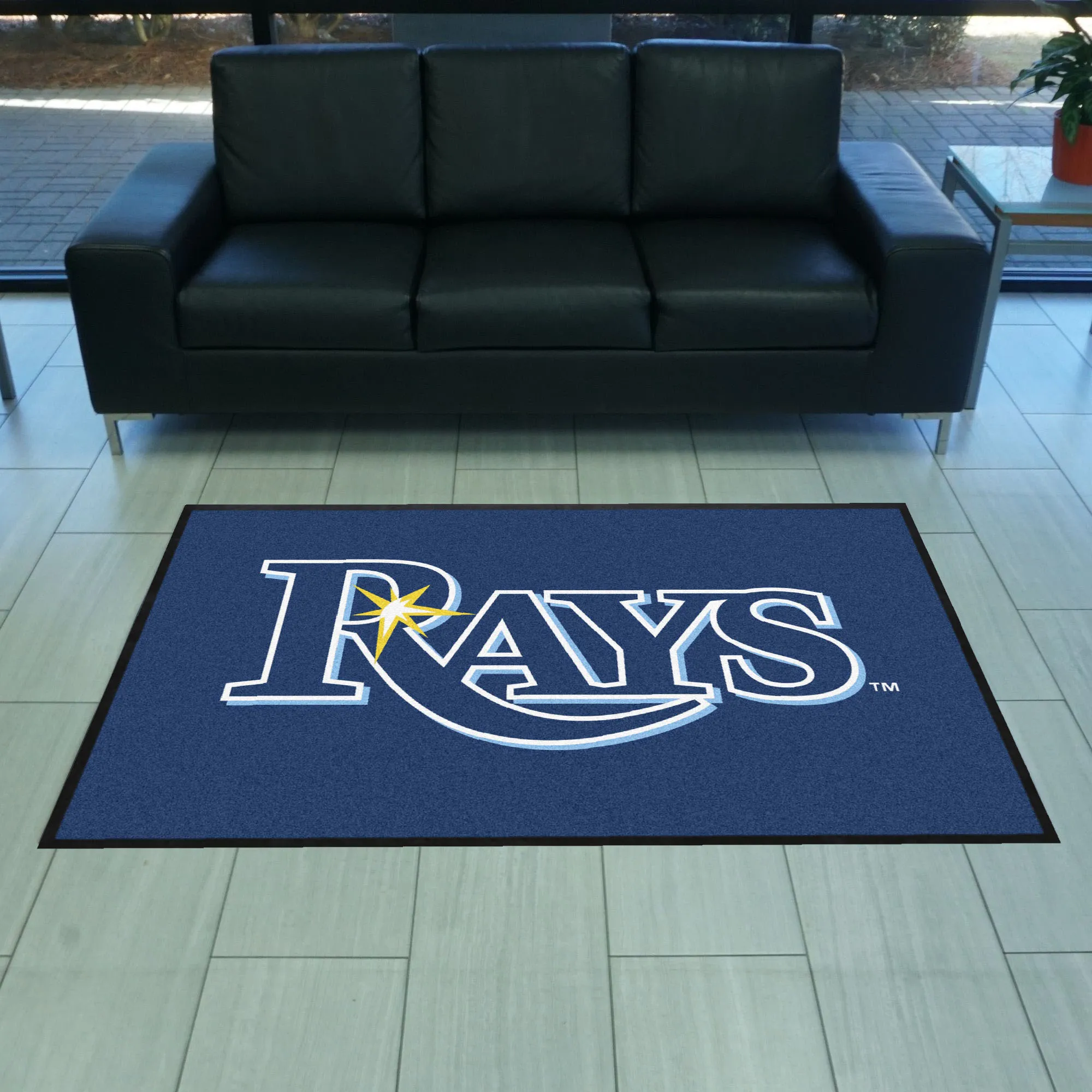 MLB - Tampa Bay Rays 4X6 Logo Mat - Landscape