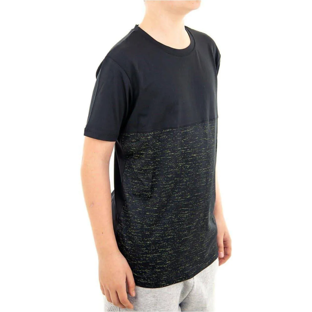 More Mile Boys Short Sleeve Running Top - Black