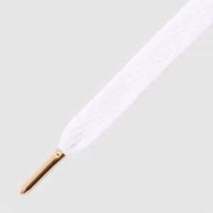 Mr Lacy Flatties - White / Gold Tip