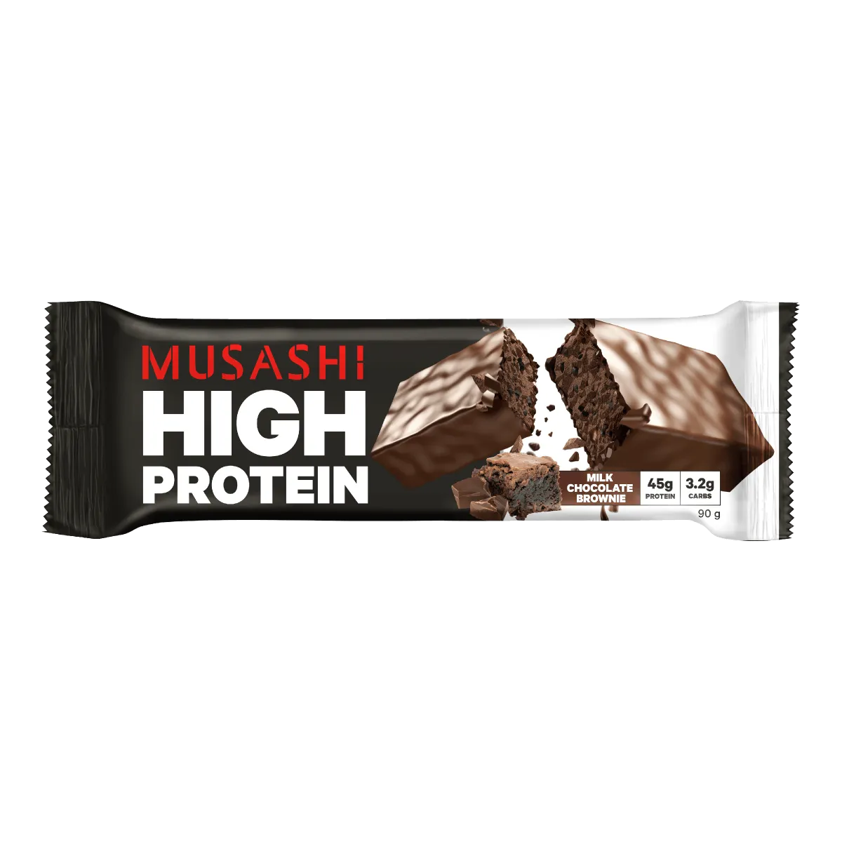 Musashi High Protein Bar Milk Chocolate Brownie 90g