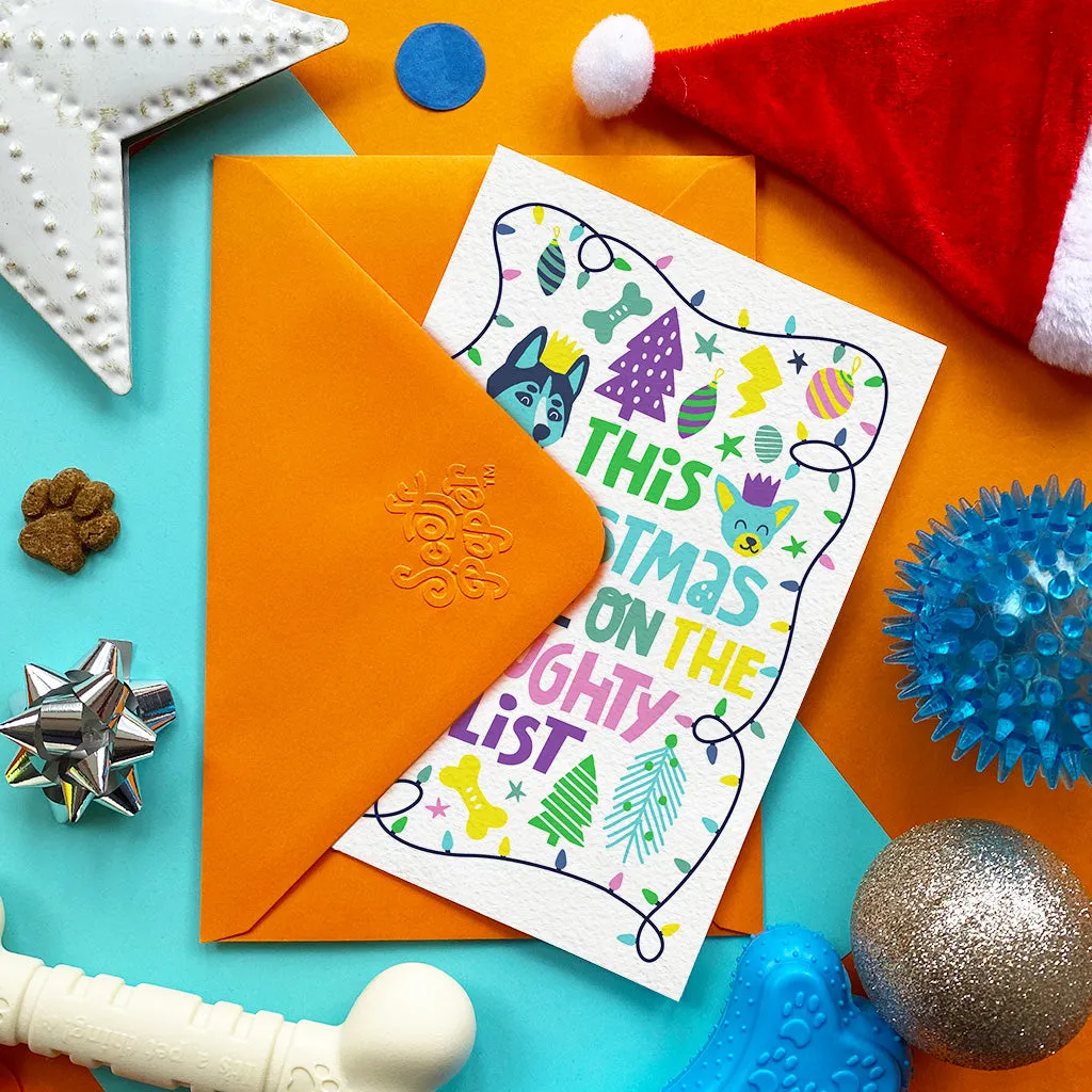 Naughty List Chicken Christmas Card