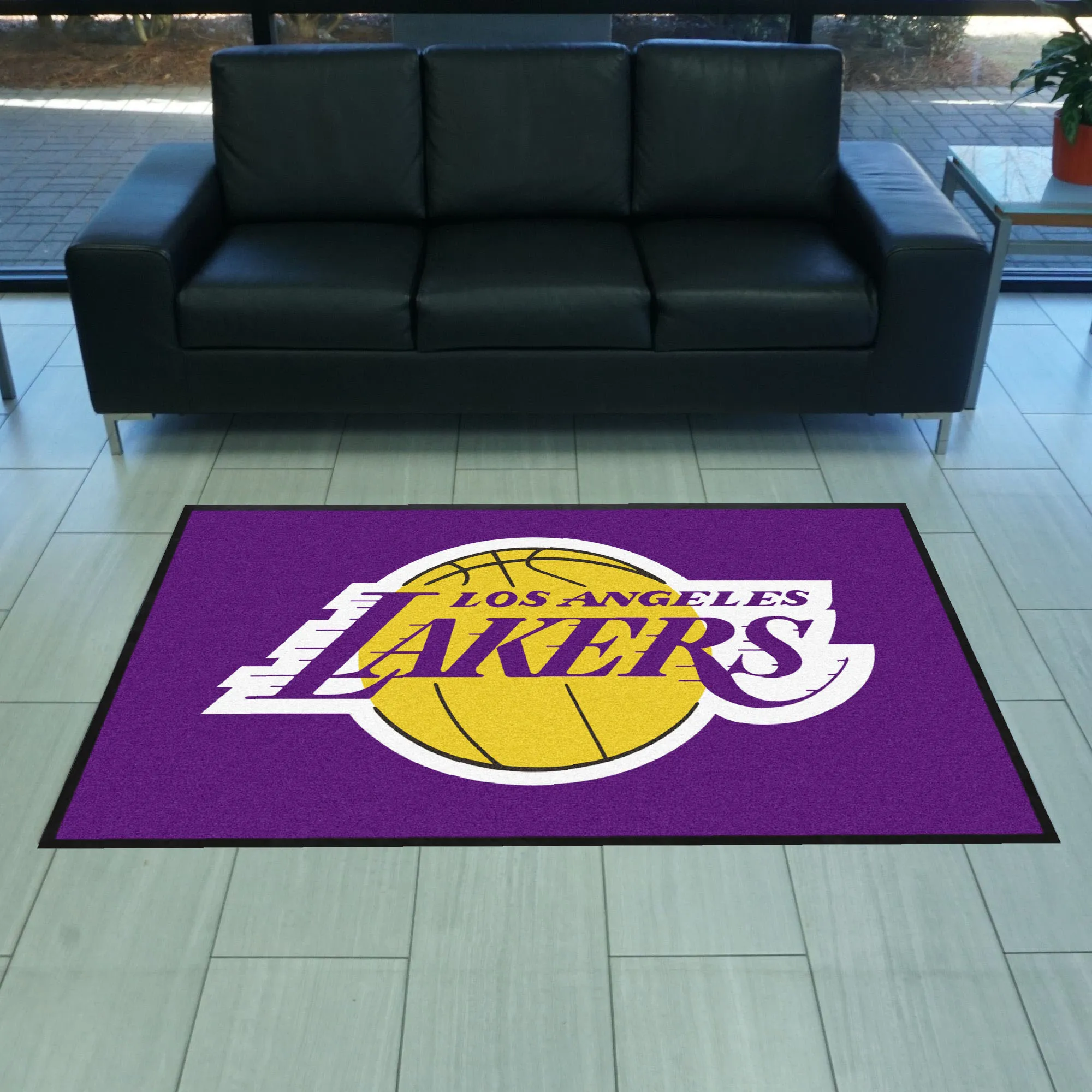 NBA - Los Angeles Lakers 4X6 Logo Mat - Landscape