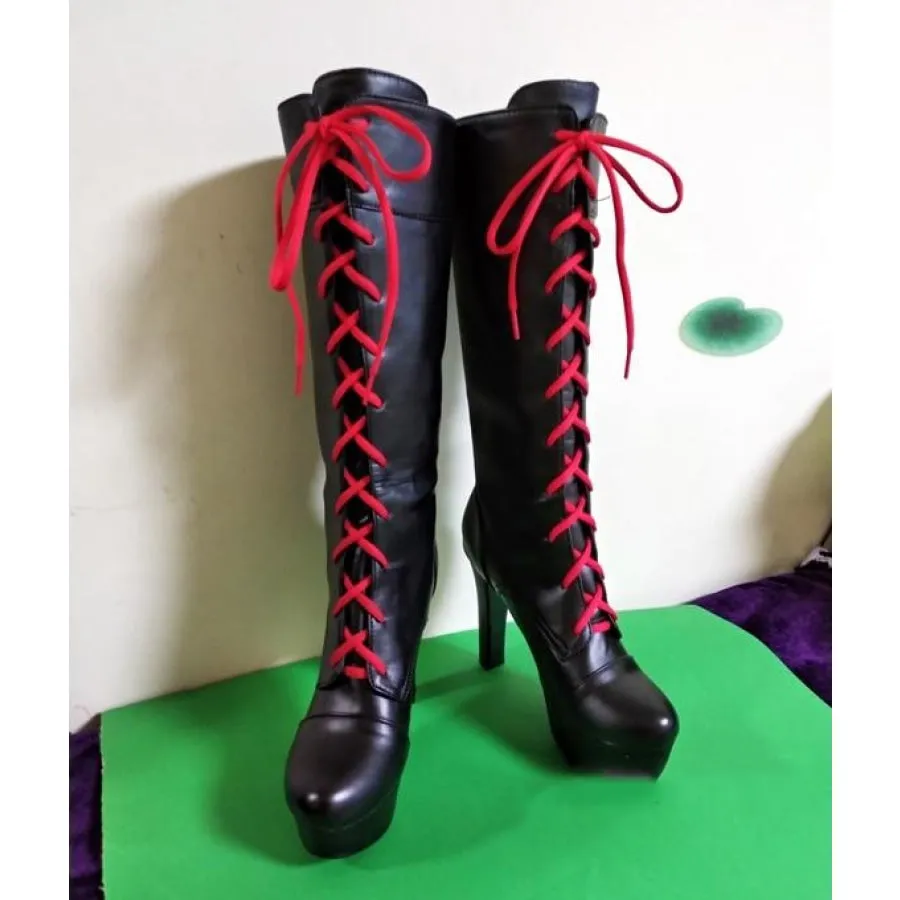 New Anime Danganronpa 2 Enoshima Junko Cosplay Boots High Heel Shoes C01087