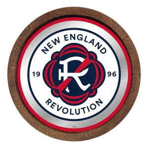 New England Revolution: Barrel Top Framed Mirror Mirrored Wall Sign