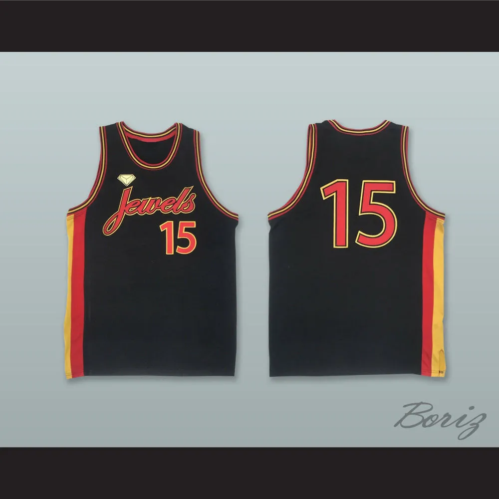 New York Jewels 15 Black Rucker Park Basketball Jersey