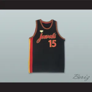 New York Jewels 15 Black Rucker Park Basketball Jersey
