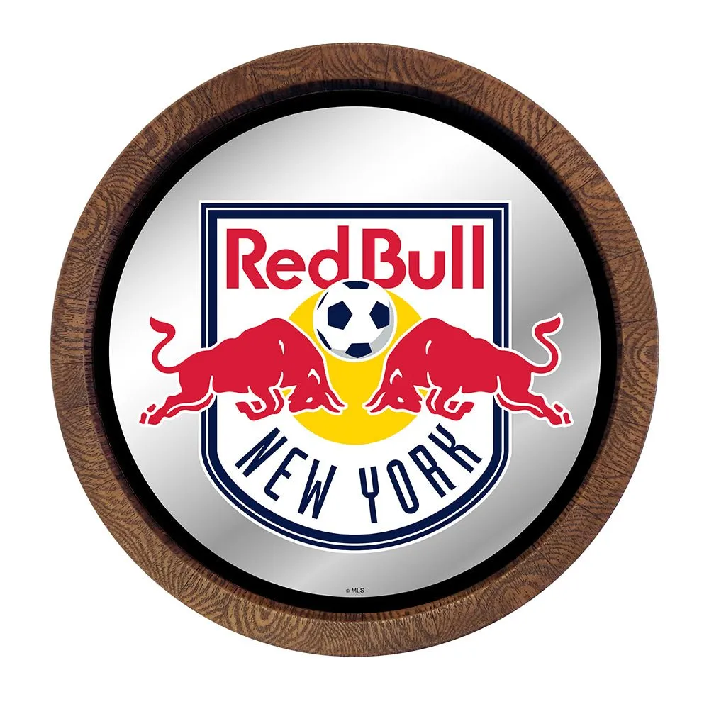 New York Red Bulls: Barrel Top Framed Mirror Mirrored Wall Sign