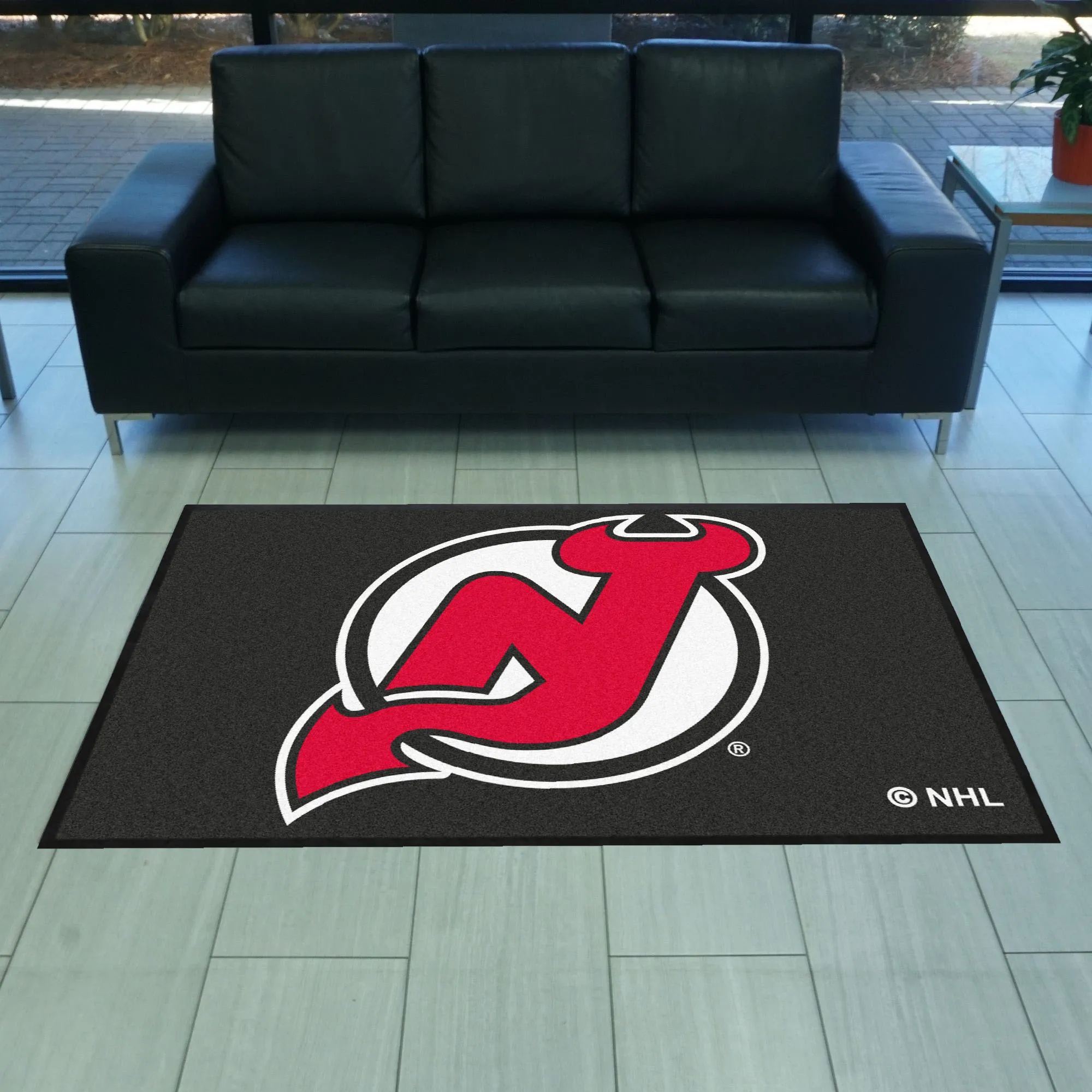 NHL - New Jersey Devils 4X6 Logo Mat - Landscape