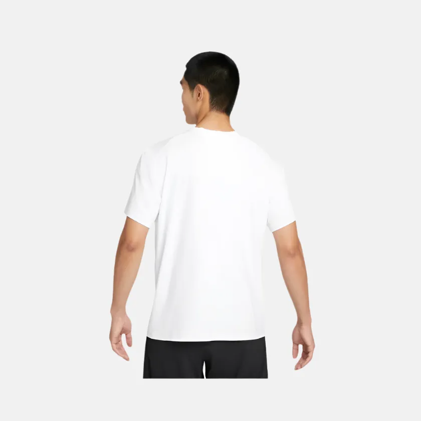 Nike Dri-FIT UV Hyverse Short-Sleeve Fitness Men's Top -White/Black