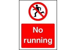 No Running safety sign